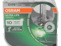 Set 2 Buc Bec Xenon Osram D4S Ultra Life Xenarc Duo Box 42V 35W P32d-5 66440ULT-HCB