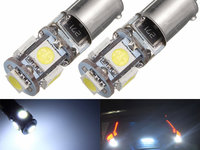 Set 2 Buc Led Auto BAX9S Canbus Cu 5 SMD 550811