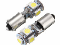 Set 2 Buc Led Auto BAX9S Canbus Cu 5 SMD 550811