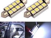 Set 2 Buc Led Auto Canbus Sofit 42 Mm 8 SMD 845306