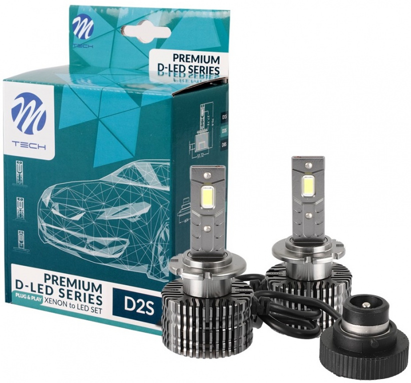 Set 2 Buc Led M-Tech Premium D-Led Series D2S 12V / 24V 35W 4000Lm Canbus Alb 6000K LZXD2S