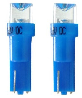 Set 2 Buc Led M-Tech T5 W2X4,6D 12V Albastru LB002B
