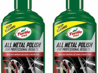 Set 2 Buc Turtle Wax All Metal Polish Polish Pentru Metal 300ML FG52792