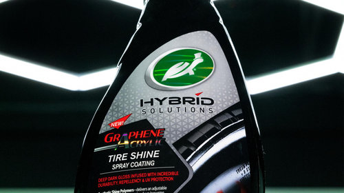 Set 2 Buc Turtle Wax Hybrid Solutions Graphene Acrylic Tire Shine Coating Solutie Luciu Anvelope 680ML AMT70-215 + Burete Aplicator Anvelope Amio 02519