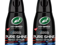 Set 2 Buc Turtle Wax Hybrid Solutions Infused With Real Graphene Pure Shine Misting Detailer Solutie Lustruit Caroseria 591ML AMT70-225