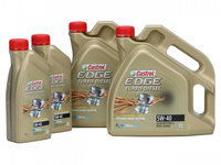 Set 2 Buc Ulei Motor Castrol Edge Turbo Diesel Titanium 5W-40 4L 1535BA + 2 Buc Ulei Motor Castrol Edge Turbo Diesel Titanium 5W-40 1L 1535B5