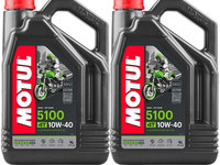 Set 2 Buc Ulei Motor Motul 4T 5100 10W-40 Ester MA2 4L 104068