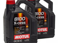 Set 2 Buc Ulei Motor Motul 8100 X-Cess 5W-40 5L 102870