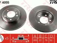 Set 2 discuri frana fata r300mm trw pt bmw 3 e46