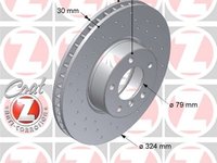 Set 2 discuri frana fata r324 pt bmw 5(e39)