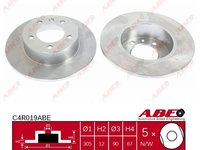 Set 2 discuri frana spate abe r305mm pt interstar, movano, master 2