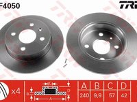 Set 2 discuri frana spate r240mm pt opel astra g,astra h,meriva a