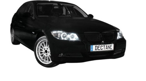 Set 2 faruri compatibil cu BMW Seria 3 E90 E91 (2005-2008) Pozitie Angel Eyes CCFL Negru