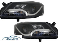 Set 2 faruri compatibil cu VW Passat B7 (2010-2014) DRL Negru