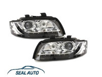 Set 2 faruri DAYLINE compatibil cu Audi A4 8E 01-04 negru 2