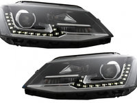 Set 2 faruri LED DRL compatibil cu VW Jetta Mk6 VI Non GLI (2011-2017) GTI Bi-Xenon OE Design