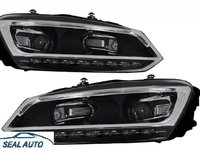 Set 2 faruri LED XENON HID compatibil cu VW POLO 6R/6C/61 (2010-2017) Semnalizare Dinamica Matrix Design