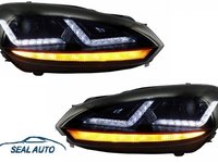 Set 2 faruri Osram LED compatibil cu VW Golf 6 VI (2008-2012) GTI Rosu LEDriving Semnal Dinamic
