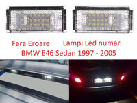 Set 2 lampi LED numar dedicate 6000k BMW E46 Sedan 1997 - 2005