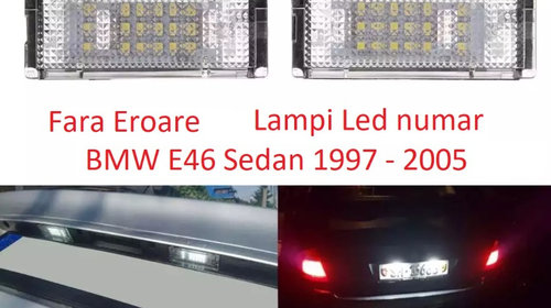 Set 2 lampi LED numar dedicate 6000k BMW E46 