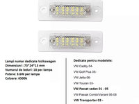 Set 2 lampi LED numar dedicate Vw Touran Caddy Jetta Passat T5 Superb