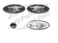 Set 2 lampi semnalizare aripa Opel Vectra B,1995-2003 BestAutoVest partea Dreapta+Stanga 551619-4, negru/transparent, cu soclu bec