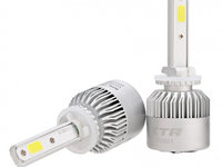 Set 2 Leduri H27 Cob Canbus Pentru Far Auto Putere 72W, Luminozitate 8000 Lm, 12V - 24V 349325