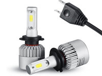 Set 2 Leduri H7 4300K - Alb Cald Canbus Pentru Far Auto, Putere 72W, Luminozitate 8000 Lm, 12V-24V 197121