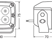 SET 2 PROIECTOARE LED 6000K, 1300 LM - LEDriving CUBE VX80-SP OSRAM LEDWL101-SP OSRAM