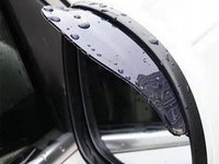 Set 2 Protectii ploaie pentru oglinzi laterale auto din plastic culoare negru