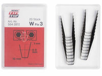 Set 20 Buc CuțIte Unghiulare W Fix De Înaltă Calitate Pentru Utilizare Cu Tăietoare / Ferăstrău Jigant German Rubber Cut 6-8 mm Rubber Cut Tip Topol 564-2872
