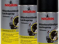 Set 3 Buc Nigrin Spray Vopsea Rezistent Termic Negru 600°C 400ML 74117
