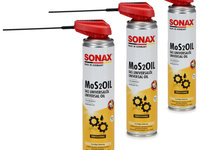 Set 3 Buc Sonax Spray Lubrifiant Universal Multifunctional Ulei Mos2 400ML 339400