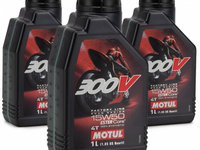 Set 3 Buc Ulei motor Motul 300V Factory Line 4T 15W-50 1L 104125