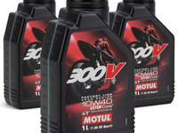 Set 3 Buc Ulei Motor Motul 300V Factory Line 4T 10W-40 1L 104118