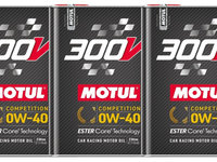 Set 3 Buc Ulei Motor Motul 300V Power Ester Core® Technology Car Racing Motor Oil 0W-40 2L 110857