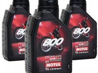 Set 3 Buc Ulei motor Motul 800 2T Factory Line Off Road Ester Core 1L 104038