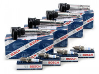 Set 4 Buc Bobina De Inductie Bosch + Set 4 Buc Bujie Bosch Skoda Yeti 5L 2010-2015 4 X 0 986 221 023 + 4 X 0 242 240 665