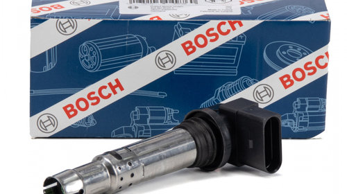 Set 4 Buc Bobina De Inductie Bosch + Set 4 Buc Bujie Bosch Skoda Rapid 2012-2015 4 X 0 986 221 023 + 4 X 0 242 240 665