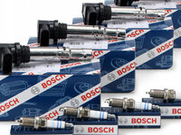 Set 4 Buc Bobina De Inductie Bosch + Set 4 Buc Bujie Bosch Volkswagen Golf Plus 2004-2013 4 X 0 986 221 023 + 4 X 0 242 240 665