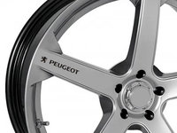 Set 4 Buc Sticker Janta Peugeot SM-PEU1 Negru