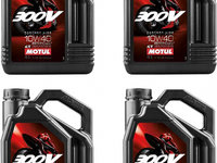 Set 4 Buc Ulei Motor Motul 300V Factory Line 4T 10W-40 4L 104121