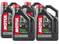 Set 4 Buc Ulei Motor Motul 4T 5100 10W-40 Ester MA2 4L 104068