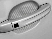 Set 4 bucati protectie zgarieturi manere usa din autocolant carbon 3D Argintiu AVX-PROT15