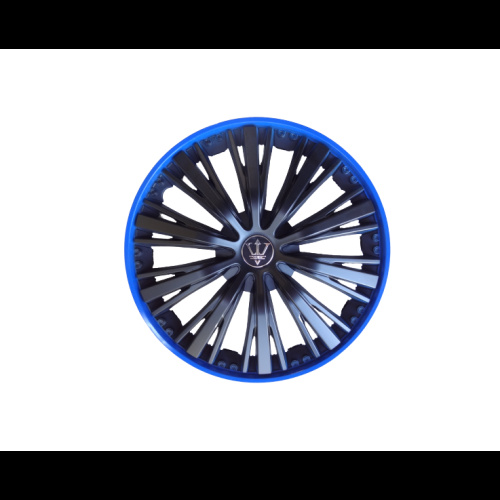 Set 4 capace roti model EVO negru+albastru 16"