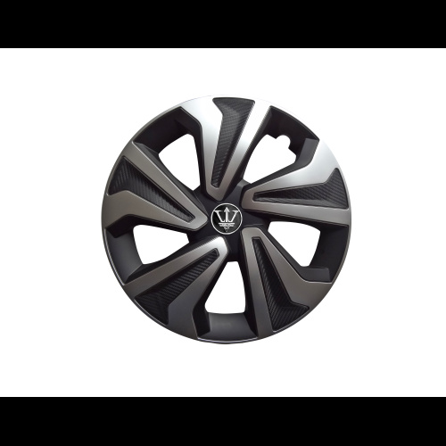 Set 4 capace roti model EVO negru+argintiu 15"