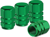 Set 4 Capacele Pentru Ventil Auto Din Aluminiu, Verde R500 160723-2