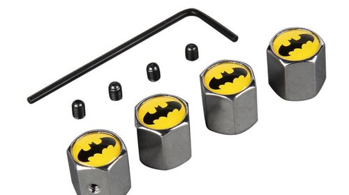 Set 4 capacele ventil roti Batman antifurt ca