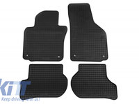 Set 4 covorase auto din cauciuc PETEX, negru, compatibil cu compatibil cu VW Golf V 09/2003-2008, Jetta 07/2005-12/2010, Golf VI 2008-10/2012, Scirocco 09/2008, Golf VI Variant 10/2009-