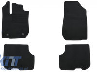 Set 4 covorase auto din mocheta, negru, compatibil cu compatibil cu DACIA Logan MCV 07/2013-